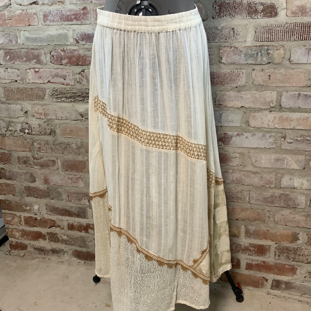 XTC maxi cream skirt large